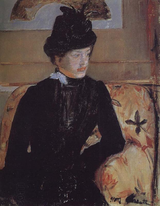 Mary Cassatt The young girl in the black oil painting picture